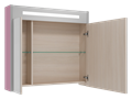 Джулия - 85 Шкаф розовый зеркальный Л-Джу04085-1210