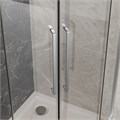Душевое ограждение Azario Осака 900х900х1950 две сдвижные двери, прозрачное стекло 5 мм, профиль черный матовый (AZ-092K2-90-MB-CL) AZ-092K2-90-MB-CL