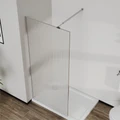 Валк-ин- Душевая перегородка, 120x195, в рамке, Рифленое стекло 8 мм, профиль матовый графит AZ-271-120-MGR-CRF AZ-271-120-MGR-CRF