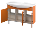 Джулия -120 Тумба прямая оранжевая под Дрея Лагуна 120 Л-Джу01120-1310Пр