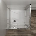 Париж- Душевое ограждение SQP-90х90х195, стекло шиншила 5 мм, профиль матовый черный AZ-R06-90-MB-CHC AZ-R06-90-MB-CHC