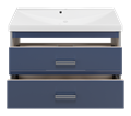 Джулия QVATRO -105 Тумба с 2 ящ. подвесная синяя Misty-D-4019-105 Л-Джк01105-1110П2Я