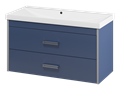 Джулия QVATRO -105 Тумба с 2 ящ. подвесная синяя Misty-D-4019-105 Л-Джк01105-1110П2Я