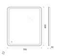 Зеркало BelBagno SPC-MAR-700-800-LED-TCH SPC-MAR-700-800-LED-TCH, MARINO