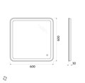 Зеркало BelBagno SPC-MAR-600-600-LED-TCH SPC-MAR-600-600-LED-TCH, MARINO