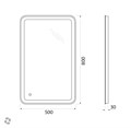 Зеркало BelBagno SPC-MAR-500-800-LED-TCH SPC-MAR-500-800-LED-TCH, MARINO