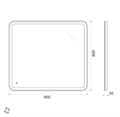 Зеркало BelBagno SPC-MAR-900-800-LED-BTN SPC-MAR-900-800-LED-BTN, MARINO