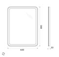 Зеркало BelBagno SPC-MAR-600-800-LED-BTN SPC-MAR-600-800-LED-BTN, MARINO