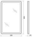 Зеркало BelBagno SPC-MAR-500-800-LED-BTN SPC-MAR-500-800-LED-BTN, MARINO