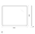 Зеркало BelBagno SPC-MAR-1000-800-LED-BTN SPC-MAR-1000-800-LED-BTN, MARINO