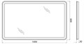 Зеркало BelBagno SPC-MAR-1000-600-LED-BTN SPC-MAR-1000-600-LED-BTN, MARINO