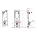 AZARIO NEW Инсталляция для подвесного унитаза  без клавиши AZ-H401A