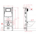 Сет AZARIO NEW Инсталляция серая для подвесного унитаза 3/6л+Azario MONEO подвесной безободковый унитаз в комплекте с сидением микролифт + БЕЗ КЛАВИШИ AZ-501A+AZ-0062