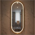 Блейк - Зеркало овальное 500*1200*50 c LED диммером, подогревом, сенсорный выключатель, матовый золотой 2700k-4000k-6500k (25Вт) АZ-LED011625 АZ-LED011625