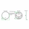 Димион - Зеркало круглое 600х45 c LED диммером, подогревом, сенсорный выключатель, матовый серый 2700k-4000k-6500k (11Вт) АZ-LED010525 АZ-LED010525