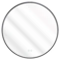 Димион - Зеркало круглое 700х45 c LED диммером, подогревом, сенсорный выключатель, матовый серый 2700k-4000k-6500k (13Вт) АZ-LED010825 АZ-LED010825