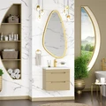 Комплект Ариана 60 бежевая подвесная тумба с раковиной УТ000015747