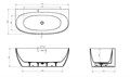Акриловая ванна CEZARES CZR-STYLUS-WALL-170-80-59 CZR-STYLUS-WALL-170-80-59