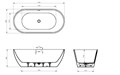 Акриловая ванна BELBAGNO UNO BB701-1700-800-K BB701-1700-800-K