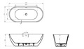 Акриловая ванна BELBAGNO UNO BB701-1650-750-K BB701-1650-750-K