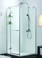 Душевое ограждение Azario MONTREAL 900х900х2000 L, со стеклянной полкой, без поддона, прозрачное стекло 8 мм, цвет профиля серебро (AZ-NWG1231-L) AZ-NWG1231-L