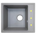 Кухонная мойка AZARIO Milas 480х420х197 кварцевая, прямоугольная, сифон в комплекте, цвет Серый (CS00097667) CS00097667
