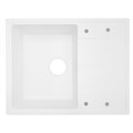 AZARIO кухонная мойка кварцевая Tavas (620х480х197) Белая (сифон) CS00097670