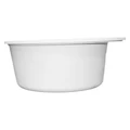 Кухонная мойка AZARIO Sivas 480х480х197 кварцевая, круглая, сифон в комплекте, цвет Белый (CS00097654) CS00097654