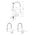 Смеситель для кухни с гибким изливом цвет хром BRAVAT (F7801932CP-SW) F7801932CP-SW