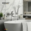 Настенный смеситель для ванны и душа с длинным изливом и одной ручкой BRAVAT (F6805936CP-LB-SW) F6805936CP-LB-SW