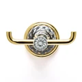 Крючок настенный для халатов и полотенец золотой с кристаллами SWAROVSKI BRAVAT (D7283G-SW) D7283G-SW