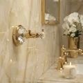 Крючок настенный для халатов и полотенец золотой с кристаллами SWAROVSKI BRAVAT (D7283G-SW) D7283G-SW