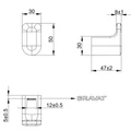 Крючок для ванной комнаты BRAVAT (D71130CP-SW) D71130CP-SW