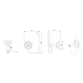 Держатель туалетной бумаги золотой с кристаллами SWAROVSKI BRAVAT (D7285G-SW) D7285G-SW
