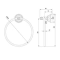 Кольцо для полотенец золото с кристаллами Swarovski BRAVAT (D7286G-SW) D7286G-SW