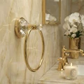 Кольцо для полотенец золото с кристаллами Swarovski BRAVAT (D7286G-SW) D7286G-SW