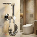Гигиенический душ со смесителем с пружинным шлангом BRAVAT (D9190CP-SW) D9190CP-SW
