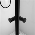 Душевая кабина Loranto NEO 100x100x(190+15) c низким поддоном 15см, прозрачное закаленное стекло 5 мм,задние стеклянные стенки белые, профиль черный-матовый (CS-21801-100) CS-21801-100