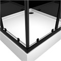 Душевая кабина Loranto NEO 90x90x(190+15) с низким поддоном 15см, прозрачное закаленное стекло 5 мм, задние стеклянные стенки черные, профиль черный-матовый (CS-21801BP) CS-21801-BP