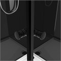 Душевая кабина Loranto NEO 90x90x(190+15) с низким поддоном 15см, прозрачное закаленное стекло 5 мм, задние стеклянные стенки черные, профиль черный-матовый (CS-21801BP) CS-21801-BP