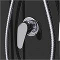 Душевая кабина Loranto NEO 90x90x(190+15) с низким поддоном 15см, прозрачное закаленное стекло 5 мм, задние стеклянные стенки черные, профиль черный-матовый (CS-21801BP) CS-21801-BP