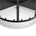 Душевая кабина Loranto NEO 90x90x(190+15) c низким поддоном 15см, прозрачное закаленное стекло 5 мм, задние стеклянные стенки черные, профиль черный-матовый (CS-21800BP) CS-21800-BP
