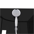 Душевая кабина Loranto NEO 90x90x(190+15) c низким поддоном 15см, прозрачное закаленное стекло 5 мм, задние стеклянные стенки черные, профиль черный-матовый (CS-21800BP) CS-21800-BP