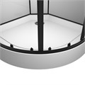 Душевая кабина Loranto NEO 100x100x(190+15) с низким поддоном 15см, прозрачное закаленное стекло 5 мм, задние стеклянные стенки белые, профиль черный-матовый (CS-21811-100) CS-21811-100