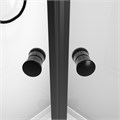 Душевая кабина Loranto NEO 100x100x(190+15) с низким поддоном 15см, прозрачное закаленное стекло 5 мм, профиль черный-матовый (CS-21800-100) CS-21800-100