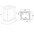 CS-985-RTM/W-120 Душ. Кабина 1200x800x2150 поддон 26 см CS-985-RTM/W-120