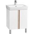 Кантри 60 Тумба Белый/Дуб Верона (БЕЗ УМЫВАЛЬНИКА "Нео-60") 1A257401AHB20