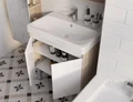 Сканди 70 Тумба Doors Белый/Дуб Верона (БЕЗ УМЫВАЛЬНИКА Адриана-70) 1A278901SDB20