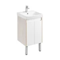 Сканди 45 Тумба Doors Белый/Дуб Верона (БЕЗ УМЫВАЛЬНИКА Адриана-45) 1A278701SDB20