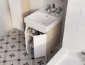 Сканди 45 Тумба Doors Белый/Дуб Верона (БЕЗ УМЫВАЛЬНИКА Адриана-45) 1A278701SDB20